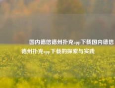 🎖️国内德信德州扑克app下载国内德信德州扑克app下载的探索与实践