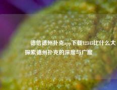 🎖️德信德州扑克app下载12345比什么大探索德州扑克的深度与广度