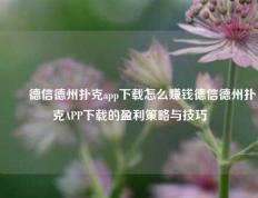 ✌️德信德州扑克app下载怎么赚钱德信德州扑克APP下载的盈利策略与技巧