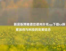 🏅新浪版博雅德信德州扑克app下载6.6探索游戏与科技的完美结合