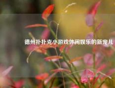👉德州扑扑克小游戏休闲娱乐的新宠儿