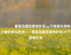🥈秦皇岛德信德州扑克app下载俱乐部峡之巅的娱乐胜地——秦皇岛德信德州扑克APP下载俱乐部