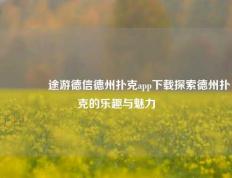 🏆途游德信德州扑克app下载探索德州扑克的乐趣与魅力