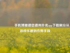 👉手机博雅德信德州扑克app下载刷分从游戏乐趣到作弊手段