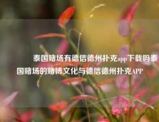 👍泰国赌场有德信德州扑克app下载吗泰国赌场的赌博文化与德信德州扑克APP