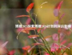 🏅博雅2025探索博雅2025计划的深远影响