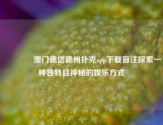 👉澳门德信德州扑克app下载盲注探索一种独特且神秘的娱乐方式
