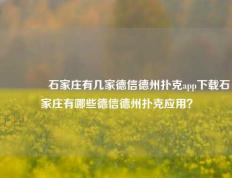 🥈石家庄有几家德信德州扑克app下载石家庄有哪些德信德州扑克应用？