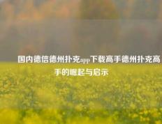 ✌️国内德信德州扑克app下载高手德州扑克高手的崛起与启示