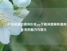 ✌️扑克迷德信德州扑克app下载深度解析德州扑克的魅力与奥义