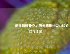🌈德州博雅扑克3.4德州博雅扑克3.4版介绍与评测