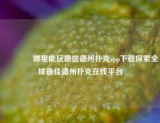 🌈哪里能玩德信德州扑克app下载探索全球最佳德州扑克在线平台