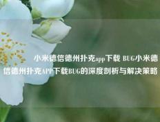 🥈小米德信德州扑克app下载 BUG小米德信德州扑克APP下载BUG的深度剖析与解决策略