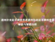 德州扑克起手牌胜率表德州扑克起手牌胜率表解析与策略分析