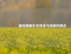 🥇德州博雅扑克传承与创新的融合