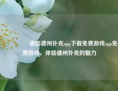 🎖️德信德州扑克app下载免费游戏app免费游戏，体验德州扑克的魅力