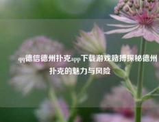 ✌️qq德信德州扑克app下载游戏赌搏探秘德州扑克的魅力与风险