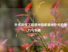 🌈扑克游戏下载德州探索德州扑克的魅力与乐趣