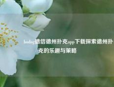 🏆bodog德信德州扑克app下载探索德州扑克的乐趣与策略