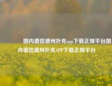 🏆国内德信德州扑克app下载正规平台国内德信德州扑克APP下载正规平台