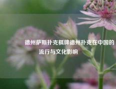 🥇德州萨斯扑克棋牌德州扑克在中国的流行与文化影响