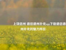 🥉上饶信州 德信德州扑克app下载德信德州扑克的魅力所在