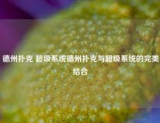 德州扑克 超级系统德州扑克与超级系统的完美结合