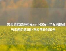 ✌️博雅德信德州扑克app下载坑一个充满挑战与乐趣的德州扑克应用体验报告