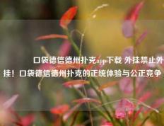 🥇口袋德信德州扑克app下载 外挂禁止外挂！口袋德信德州扑克的正统体验与公正竞争