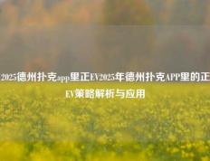 2025德州扑克app里正EV2025年德州扑克APP里的正EV策略解析与应用