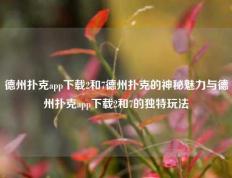 德州扑克app下载2和7德州扑克的神秘魅力与德州扑克app下载2和7的独特玩法
