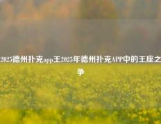 2025德州扑克app王2025年德州扑克APP中的王座之争