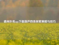德州扑克app下载葫芦四条探索策略与技巧