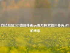 竞技联盟2025德州扑克app账号探索德州扑克APP的未来