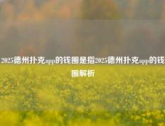 2025德州扑克app的钱圈是指2025德州扑克app的钱圈解析