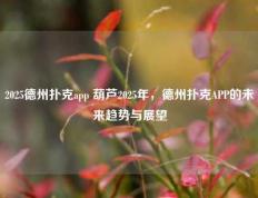 2025德州扑克app 葫芦2025年，德州扑克APP的未来趋势与展望