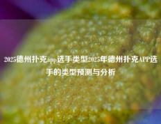 2025德州扑克app选手类型2025年德州扑克APP选手的类型预测与分析
