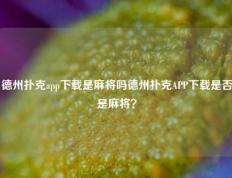 德州扑克app下载是麻将吗德州扑克APP下载是否是麻将？