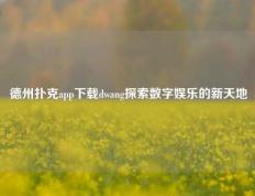 德州扑克app下载dwang探索数字娱乐的新天地