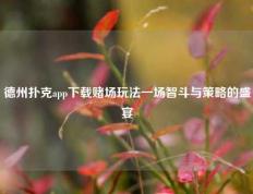 德州扑克app下载赌场玩法一场智斗与策略的盛宴