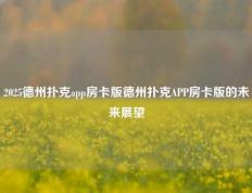 2025德州扑克app房卡版德州扑克APP房卡版的未来展望