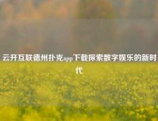 云开互联德州扑克app下载探索数字娱乐的新时代