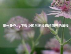 德州扑克app下载中国与老板跨越国界的游戏