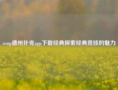 wsop德州扑克app下载经典探索经典竞技的魅力