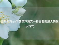 德州扑克app下载葫芦英文一种古老而迷人的娱乐方式