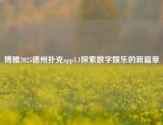 博雅2025德州扑克app3.1探索数字娱乐的新篇章