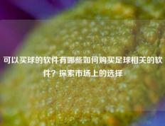 可以买球的软件有哪些如何购买足球相关的软件？探索市场上的选择