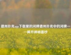 德州扑克app下载里的河牌德州扑克中的河牌——揭开神秘面纱