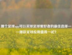 哪个足球app可以买球足球爱好者的最佳选择——哪款足球应用值得一试？