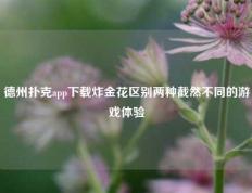 德州扑克app下载炸金花区别两种截然不同的游戏体验